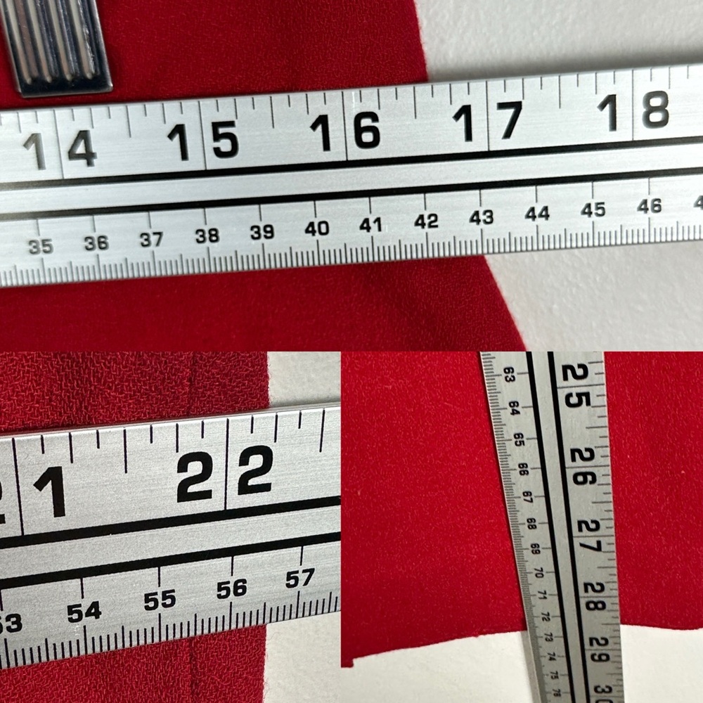 SOLD Vintage 100% Wool Red Pencil Skirt Womens Size 16 Braemar Diana Canada - Picture 12 of 14